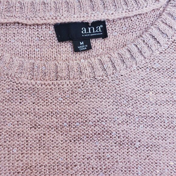 A.N.A long sleeve pink sweater with clear sequin - Picture 11 of 11